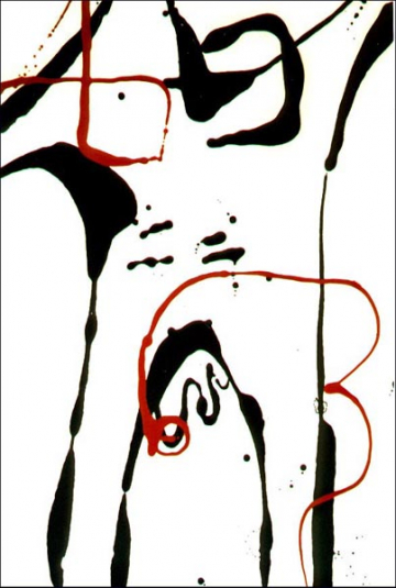 Dripping Figura15 - 100x70cm - Óleo Papel Satinado 1.100 G - 2002